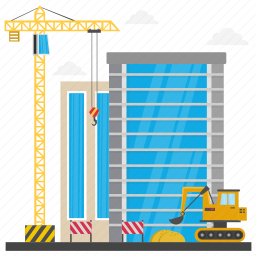 Building maintenance, building repair, commercial building, commercial construction, scaffolding icon - Download on Iconfinder