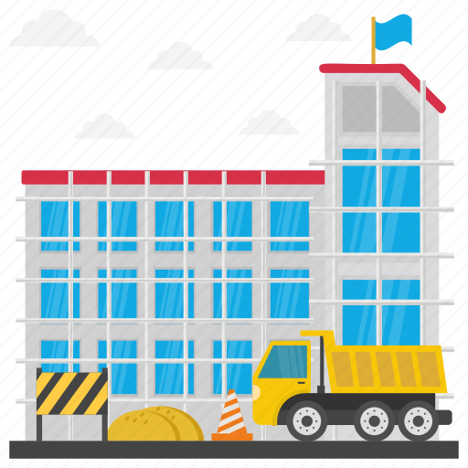 Building maintenance, building repair, commercial construction, construction site, scaffolding icon - Download on Iconfinder