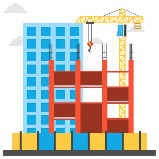 Building maintenance, building repair, commercial construction, construction site, scaffolding icon - Download on Iconfinder