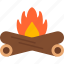 bonfire, campfire, camping, fire, flame, hot, icon, outdoor, activities 