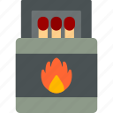 matches, adventure, burn, flammable, matchstick, icon, outdoor, activities