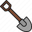 shovel, dirt, equipment, garden, tool, work, icon, outdoor, activities