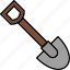 shovel, dirt, equipment, garden, tool, work, icon, outdoor, activities 