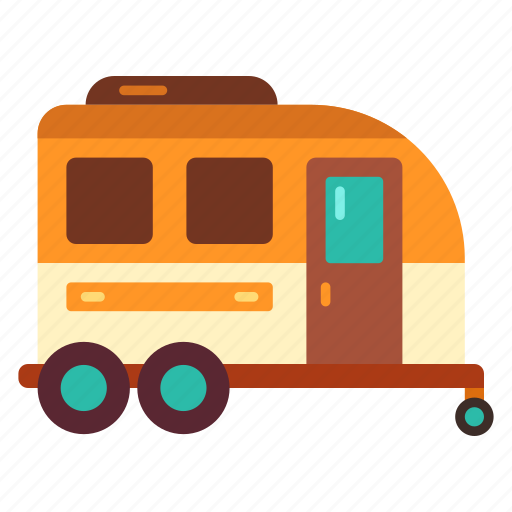 Camping, camping trailer, caravan, family, journey, travel, trip icon - Download on Iconfinder
