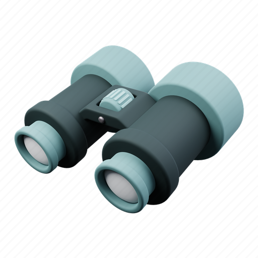 Binocular, binoculars, view, zoom, spyglass, telescope, field glass 3D illustration - Download on Iconfinder