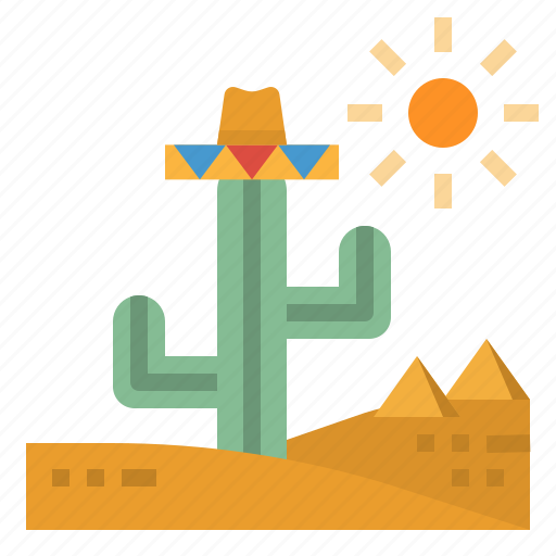 Cactus, desert, landscape, nature, sun icon - Download on Iconfinder