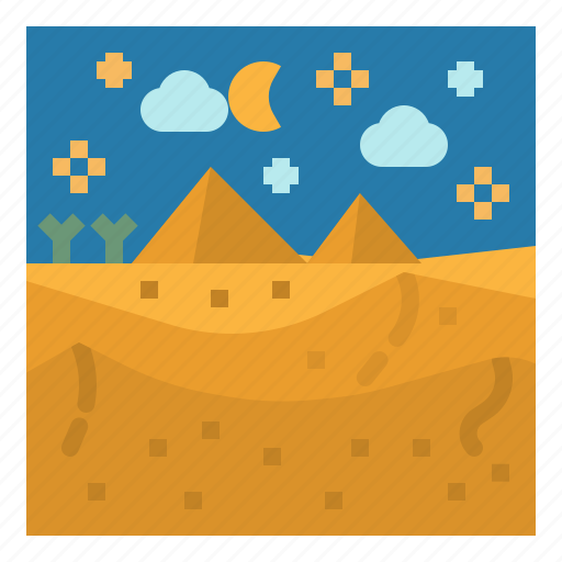Desert, landscape, nature, pyramids, sand icon - Download on Iconfinder