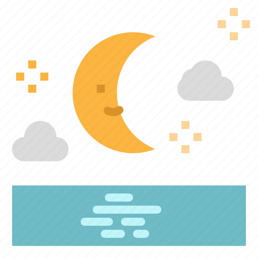 Landscape, moon, nature, night, sea icon - Download on Iconfinder