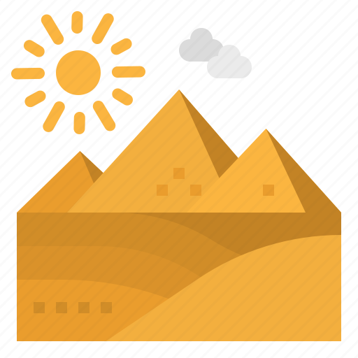 Desert, egypt, monuments, nature, pyramid icon - Download on Iconfinder