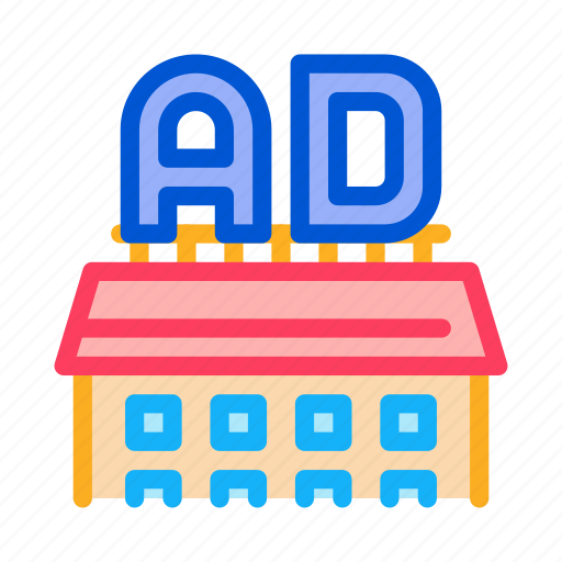 Ads, billboard, media, outdoor, promo, roof, store icon - Download on Iconfinder