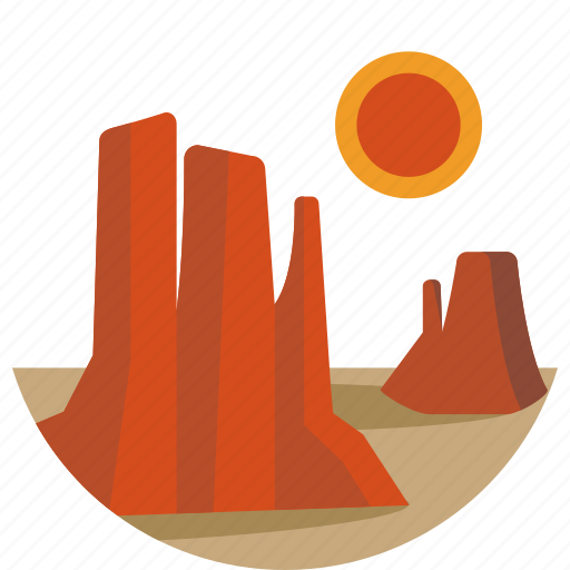 Badge, burning sun, canyon, desert, outdoor, sand, scenery icon - Download on Iconfinder