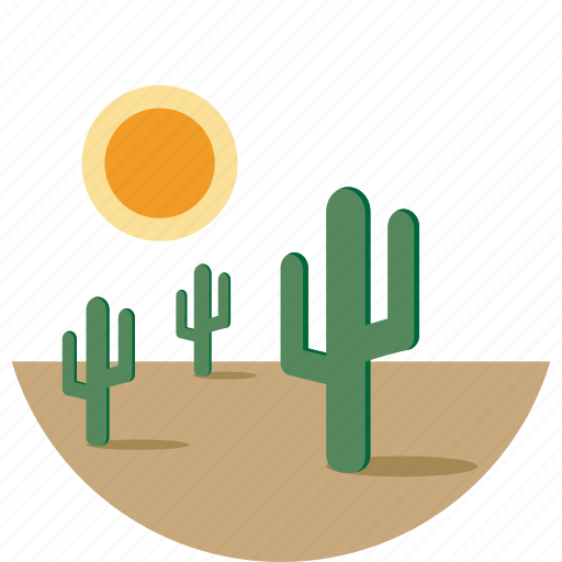 Badge, cactus, desert, landscape, outdoor, round, scenery icon - Download on Iconfinder