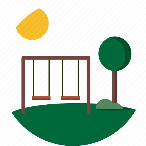 Badge, day, outdoor, park, playground, scenery, swing icon - Download on Iconfinder