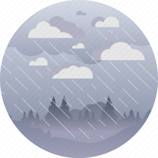 Clouds, forecast, forest, overcast, rain, storm, weather icon - Download on Iconfinder