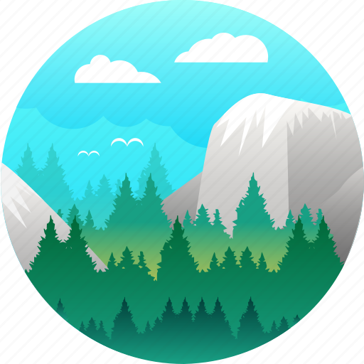 Adventure, explore, forest, hike, landscape, outdoors, yosemite icon - Download on Iconfinder