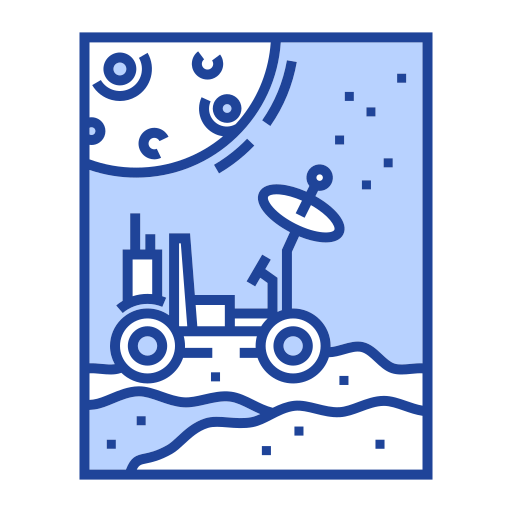 Astronomy, exploration, moonwalker, planet, space rover, technology, vehicle icon - Free download