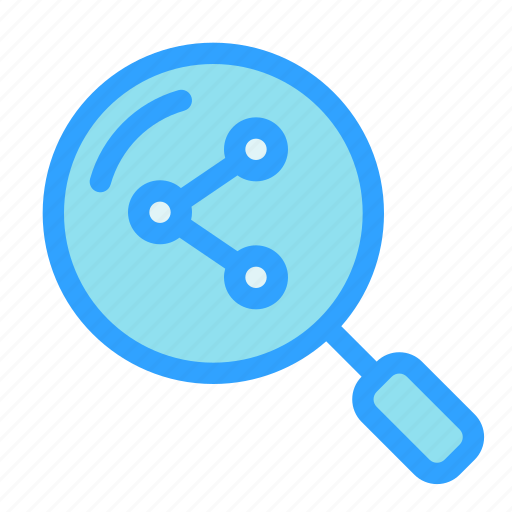 Search, and, share, magnifying, glass, loupe, sharing icon - Download on Iconfinder