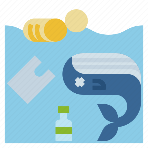 Water, ecology, ocean, whale, pollution, plastic, waste icon - Download on Iconfinder