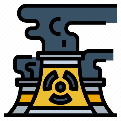 Nuclear, plant, chimney, dangerous, energy, radiation, power icon - Download on Iconfinder