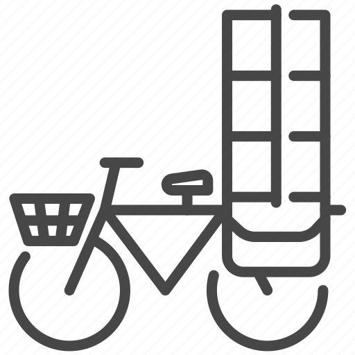 Bike, carry, delivery, overweight, transport icon - Download on Iconfinder