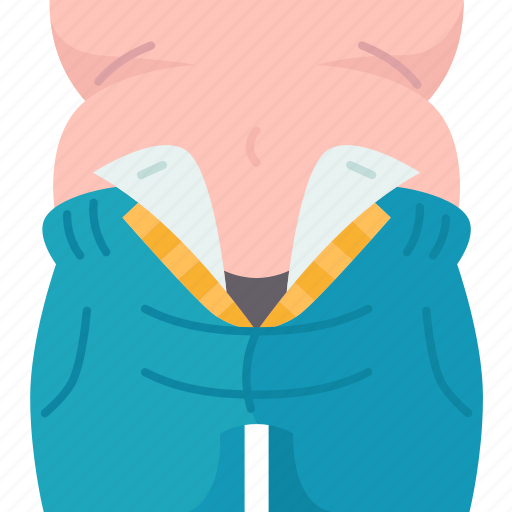 Unzip, overweight, tummy, tight, pants icon - Download on Iconfinder