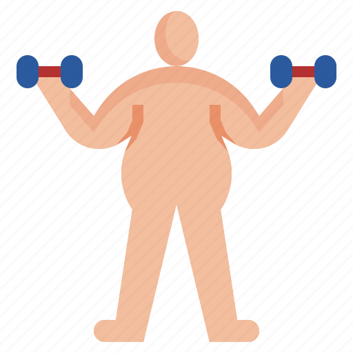 Weightlifting, wrkut, exercise, fat, bdy icon - Download on Iconfinder