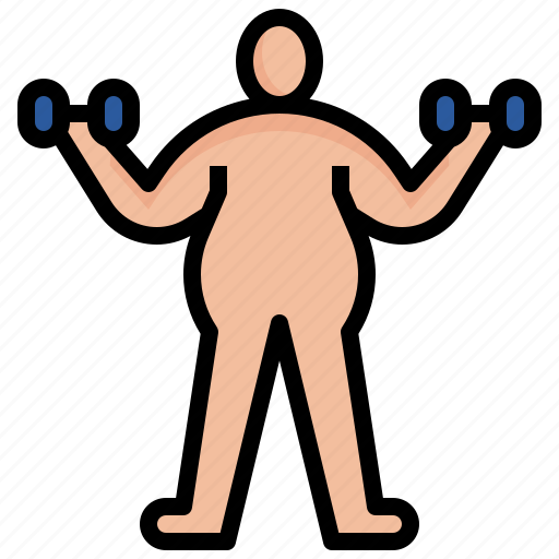 Weightlifting, wrkut, exercise, fat, bdy icon - Download on Iconfinder