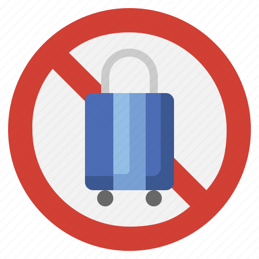 No, travelling, professions, jobs, not, allowed, luggage icon - Download on Iconfinder