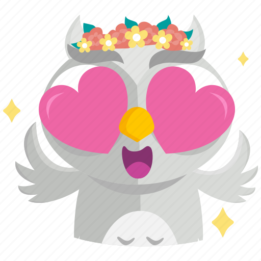 Emoji, emoticon, hippie, owl, smiley, sticker icon - Download on Iconfinder