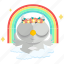 emoji, emoticon, meditation, owl, rainbow, smiley, sticker 