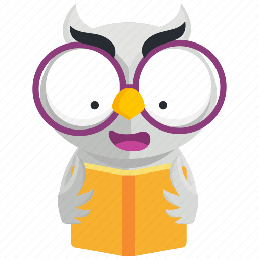 Book, emoji, emoticon, owl, read, smiley, sticker icon - Download on Iconfinder
