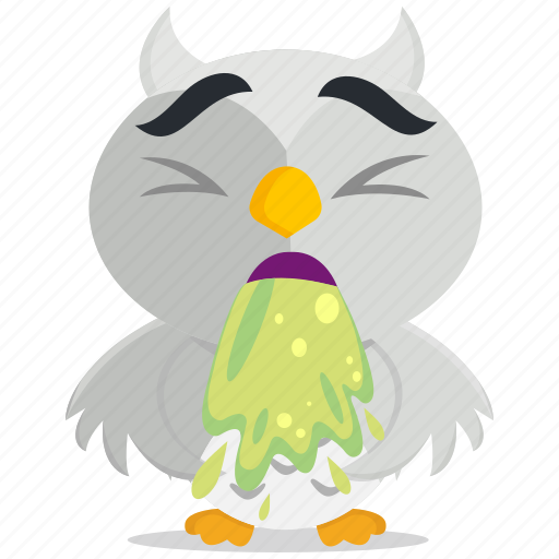 Emoji, emoticon, owl, sick, smiley, sticker icon - Download on Iconfinder