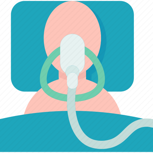 Oxygen, therapy, patient, respiratory, hospital icon - Download on Iconfinder