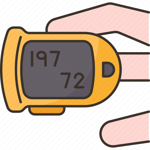 Pulse, oximeter, oxygen, saturation, monitor icon - Download on Iconfinder