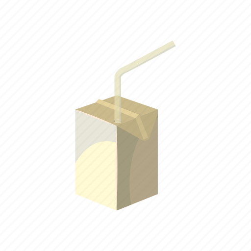 Box, carton, cartoon, drink, milk, pack, straw icon - Download on Iconfinder