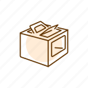 cardboard, packaging, cake