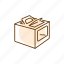 cardboard, packaging, cake 