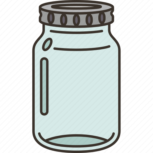 Jar, glass, glassware, lid, transparent icon - Download on Iconfinder