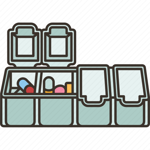 Pillbox, drug, medication, organize, plan icon - Download on Iconfinder