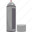 aerosol, can, spray, metal, bottle 