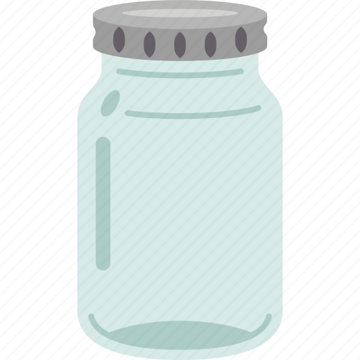 Jar, glass, glassware, lid, transparent icon - Download on Iconfinder