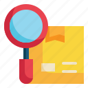 box, search, goods, delivery, transport, packaging icon