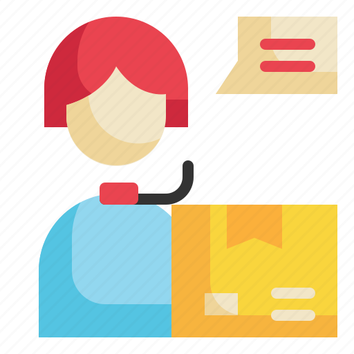 Customer, service, box, goods, delivery, support, packaging icon icon - Download on Iconfinder