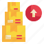 stack, up, box, delivery, shipping, packaging icon 