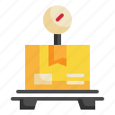 weight, box, delivery, shipping, transport, packaging icon