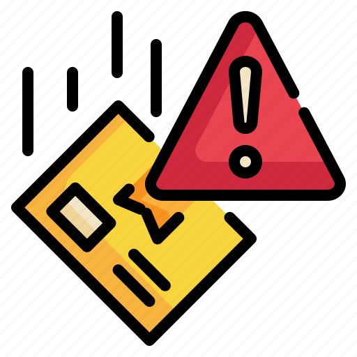 Beware, fall, down, box, delivery, shipping, transport icon - Download on Iconfinder