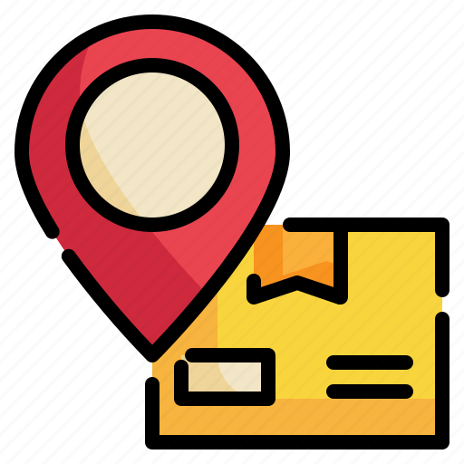 Gps, tracking, box, delivery, location, transport, packaging icon icon - Download on Iconfinder