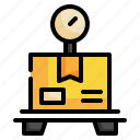 weight, box, delivery, shipping, logistics, packaging icon