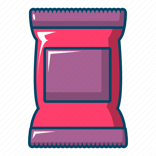 Bag, cartoon, chocolate, food, paper, pillow, snack icon - Download on Iconfinder