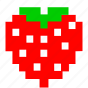 8bit, fruit, strawberry